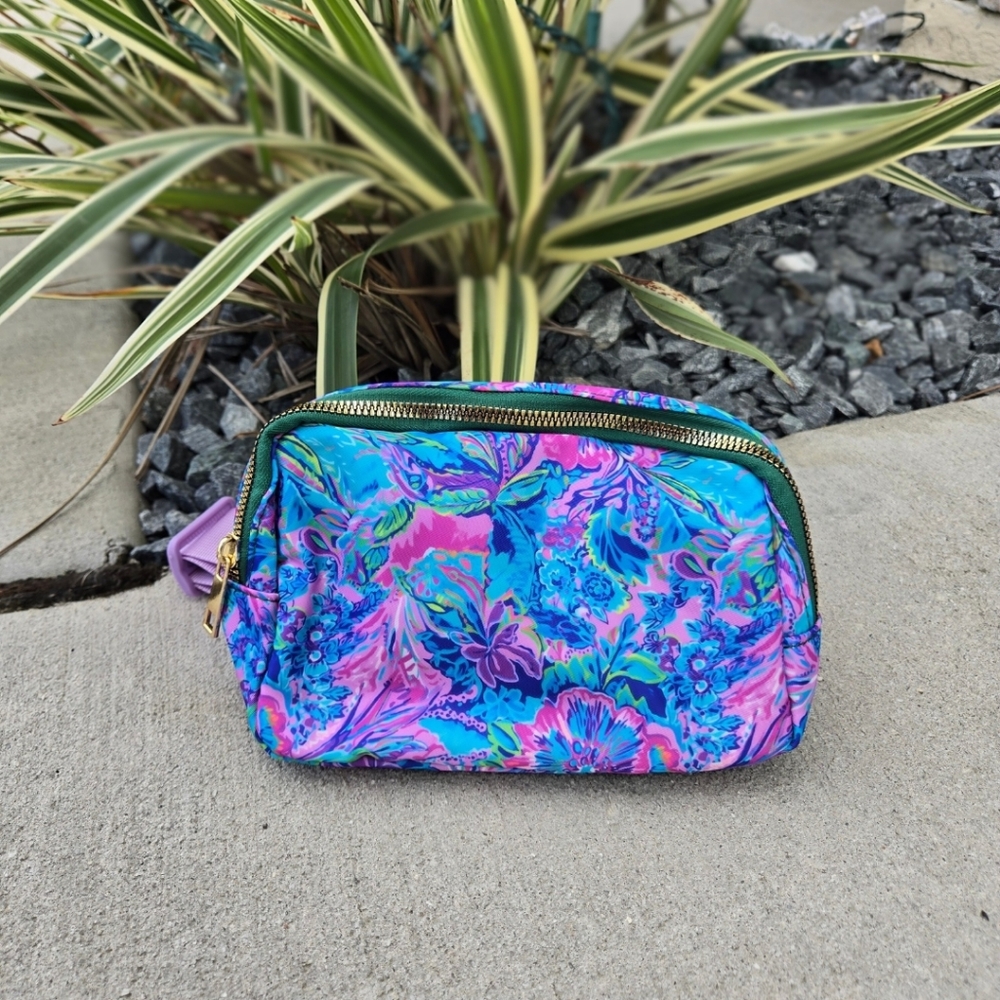 Floral Multicolor Adjustable Belt Bag - Like New